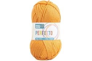 MEZ CUCIRINI Gomitolo lana Perfetto (della MEZ) 133 mt. 100% acrilico per ferri o uncinetto 3-4 (Ambra P8360)