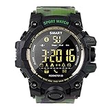 Swiftswan Bluetooth Smart Watch Stoppuhr Uhr Schrittzähler Wasserdicht Camouflage Armbanduhr mit Alarmeinstellung, Stoppuhr Fit für Android IOS