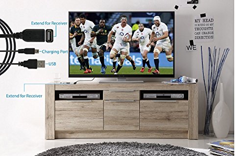 2,4Ghz Mini Hintergrundbeleuchtung Funktastatur mit Touchpad Maus Wireless Tragbare Handheld Multimedia Tastatur mit QWERTZ Tastaturlayout und eingebaute wiederaufladbare Batterie für Google Android Smart TV Box Raspberry PI TV Box XBOX PS3 HTPC IPTV – Schwarz - 6