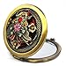 chinkyboo Retro Bronze Vintage Multiple Pattern Diamond Handbag Pocket Make Up Compact Mirror Gift