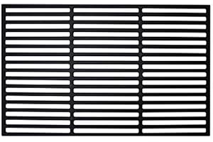 LARS360 Griglia rettangolare in ghisa per barbecue a gas e carbonella, massiccia e smaltata, dimensioni (42 x 28 cm)