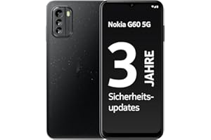 ‎NOKIA Nokia G60 smartfon 5G, wyświetlacz 6,58" HD+ 120 Hz, 6 GB RAM i 128 GB pamięci RAM, Android 12, aparat AI 50 MP, 3 lata gwarancji i aktualizacje, wyprodukowany z 60% plastiku pochodzącego z recyklingu, 2 dni pracy baterii - czarny