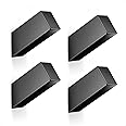 GUWINA 4pcs Matte Black Square Diagonal Coat Hooks Wall Mounted, Modern Minimalist Design Hat Key Towel Hook, Durable Wall Hooks Heavy Duty, Robe Hooks for Entryway Kitchen Bedroom with Screws