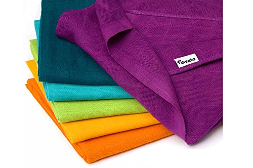 divata Mini-Mulltücher/Mullwaschlappen 6er Set Rainbow ca.38×38 - 2