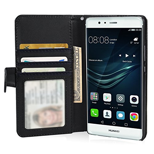 Huawei P9 H  lle Brieftasche mit Standfunktion Kartenf  cher  Flycool Ledertasche f  r Huawei P9