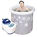 Produktbild Neilyn Home Adult Bath Barrel Große gepolsterte Badewanne Thermostatische Massage Bath Barrel Tragbare Faltbare aufblasbare Badewanne 65 * 75 + Abdeckung + Multi-Funktions-Dampfmaschine