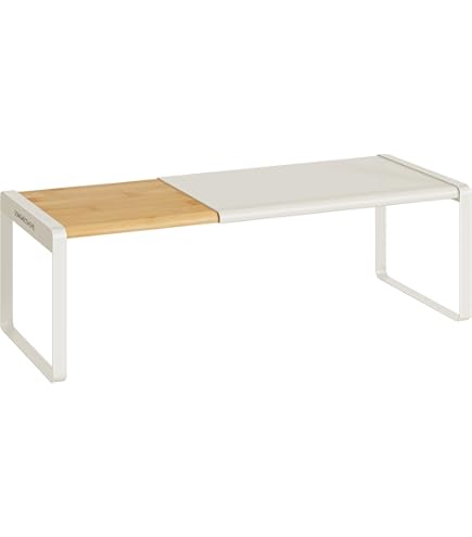 SONGMICS Kruidenrek Set van 2 Keukenplank Keukenorganizer Keukenkruidenhouder Uitbreidbaar Stapelbaar Klein Plank Metaal Inkt Zwart KCS001B01
