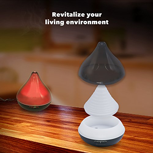 Makimoo MH03 Ätherisches Öl Diffusor 300ml Ultraschall Aroma Diffusor, Zeitsteuerung Lichtsteuerung Schwarz (EU Plug) - 3