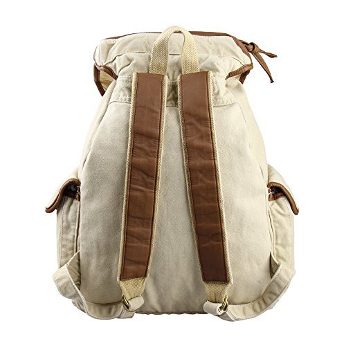 Veevan Vintage Schule Segeltuch Rucksack - 4