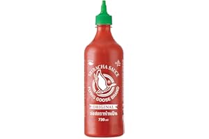 ‎FLYING GOOSE FLYING GOOSE Sriracha Chilisauce, das Original, scharf, grüne Kappe, scharfe Würzsauce aus Thailand, vegan, glutenfrei, 1 x 730 ml