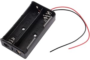 ZERONE 3.7V 18650 Soporte de bater¡§AA, Caja de Almacenamiento de Titular de Caja de pl¡§¡éStico de bater¡§AA Recargable de 2 lotes con Conductores de Alambre