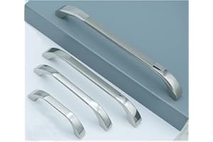 Dreneco Tiradores para Muebles, Tiradores para Cajónes, Armario, Mueble de Cocina, Baño, Dormitorio, 64mm, Plateados, 4pcs