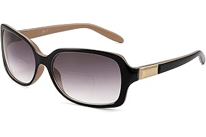 JM Classic Bifocal Reading Glasses Square Stylish Gradient Sunglasses Readers for Women