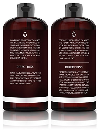 ArtNaturals Arganöl-Shampoo und Conditioner Set – je 473 ml – Komplette Tägliche Pflege – Sulfat-frei - 3