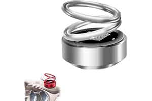 FLEDIMO AEXZR Portable Kinetic Mini Aromatherapy diffuser,AEXZR Mini Kinetic Aromatherapy diffuser,Aexzr Mini Aromatherapy diffuser,Auto Rotating Solar Double Ring Aromatherapy diffuser for Car…(gris)