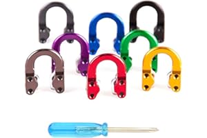 SHARROW 2pz Tiro con L'Arco in Metallo D Loop Anello in Alluminio U Cocca Corde dell'Arco Rilascio Fibbia Aiuto Arco Compound Caccia Tiro Accessori