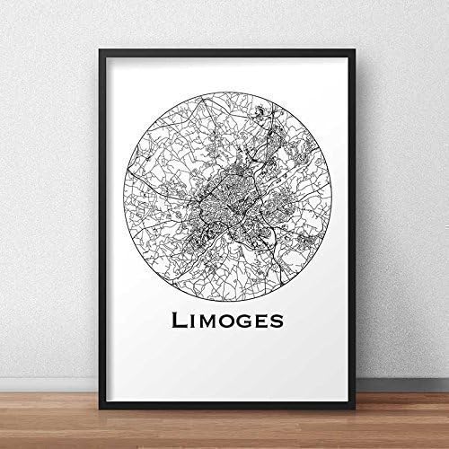 Poster Limoges France Minimalist Map - City Map Art of Limoges Poster - Wall Art Gift - Travel Map - Print
