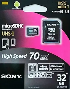 SONY Micro SD 32GB Memory Card SDHC UHS-1Class 10 SR-32UY2A + Adapter 70 MB/s