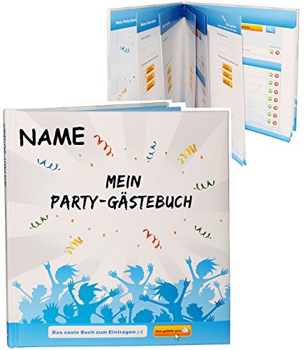 " Mein Party Gästebuch " - zum Geburtstag / Feier - Erinnerungsalbum / Fotoalbum - Gebunden zum Einkleben & Eintragen - Album & Erinnerungsbuch - Fotobuch / Photoalbum / Album / Buch - Geschenkebuch - Geschenk / Party - Partybuch Feiern / Hochzeit - Gästebücher - Kindergeburtstag