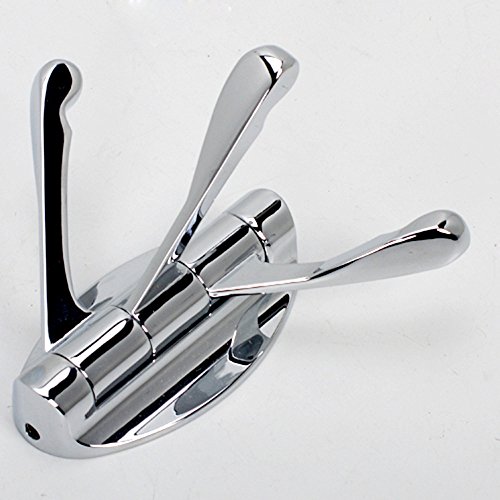 L&HM Schwenkbaren Haken Wall Mount, Handtuch haken Faltbar Swing Arm, Coat Haken drehbar Wand Befestigter mit Drei Faltbare Arm, Handtuch Hanger Wandhalterung für Badezimmer Küche Garage-Edelstahl - 3