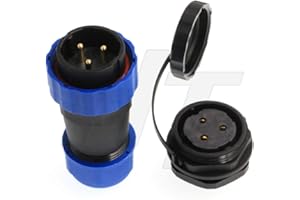 HANGTON CONNECT HangTon HE29 Connettore a 3 pin impermeabile circolare 45A filettato cavo filettato presa per montaggio a pannello per apparecchiature di illuminazione a LED dispositivi esterni