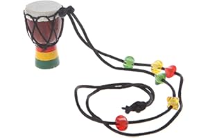 JAGENIE en Bois Classique Jambe Batteur Mini Djembe Percussion Tambour À Main Africain Bongo Cadeau