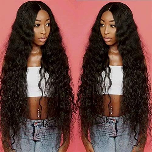 Maxine Hair 360 Lace Frontal Wig Human Hair with Adjustable Strap Water Wave Brazilian Remy Lace Wigs for Black Women Natural Hairline 180% Density 12 inches