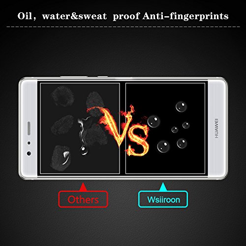 Huawei P9 lite Panzerglas Schutzfolie, Wsiiroon [2 Stück] Displayschutzfolie 3D Touch Kompatibel-0.33mm für Huawei P9 lite, 9H Härte, 2.5D Kanten, 99% Transparente Displayschutz - 3