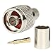 Price comparison product image N Type Connector Male Crimp On Plug Coaxial Connector for LMR400 Belden 9913 Body Brass Construction Nickel Plated PTFE Insulator 5 pieces