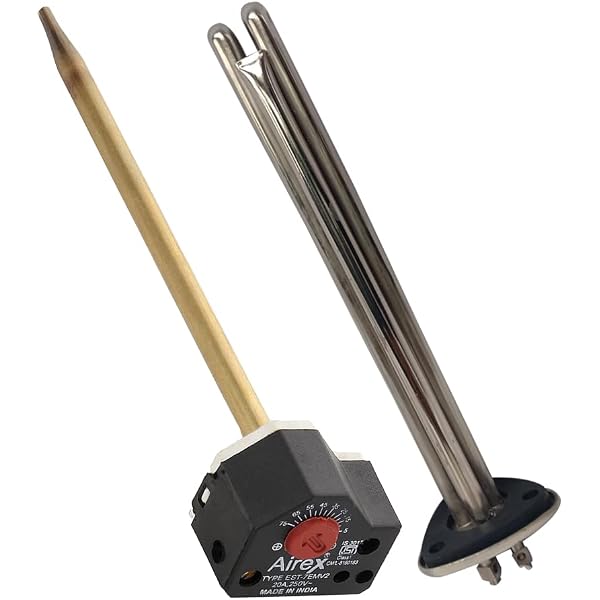 Buy Airex Triangle Type Geyser Heating Element Heater Element With  Thermostat Cut-Off Electronic Electric Water Heater Geyser Temperature  Controlling Sensor (1500W + 7 Inch) Online at Low Prices in India -  Amazon.in