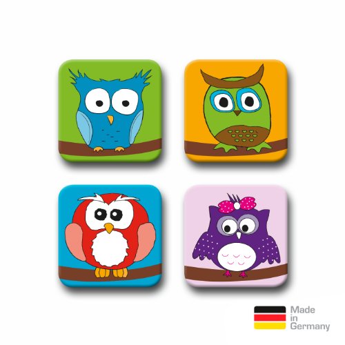 4er „Eulen“-Set selbsthaftende Display-Reinigungspads (Microfaserpad, SmartKosi, Mini-Display-Cleaner) für Smartphone, Tablets, iPhone, uvm. - 2