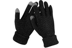 LAFEFE Guantes de invierno sin dedos del Reino Unido, guantes de punto cálido para mujer, guantes térmicos sin dedos para mujer