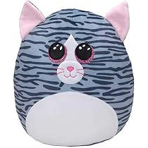 TY Squish A Boo Eule „Winks“ – 31 Cm, Kuscheliges Kissen, Rosa Mit Blauen Herzen