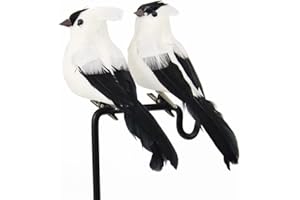 Wudaizhi 2 Piezas/Lote Decoración De Aves Artificiales Pájaros De Plumas Coloridos En Clips Accesorio De Artesanes De Árboles De Navidad