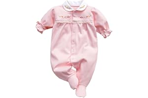 KIDDLETOWN Vêtements Ensemble Nouveau Née Bébé Fille, Bébé Pyjama Filles recouvre les pieds, coton à manches longues Body Combinaison, Tenue de Naissance, nouveau-né vêtements Bébé Fille 0-12 mois