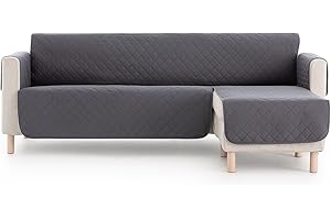 Lanovenanube - Funda Chaise Longue Acolchado Mallorca - Práctica - Derecha 280 cm - Color Gris C10