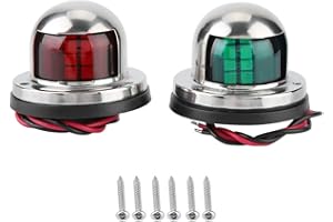 MADEZZ LED luz de navegación, 1 par Rojo y Verde LED luz de navegación señal señal lámpara Lateral para Barco Marino yate Accesorio