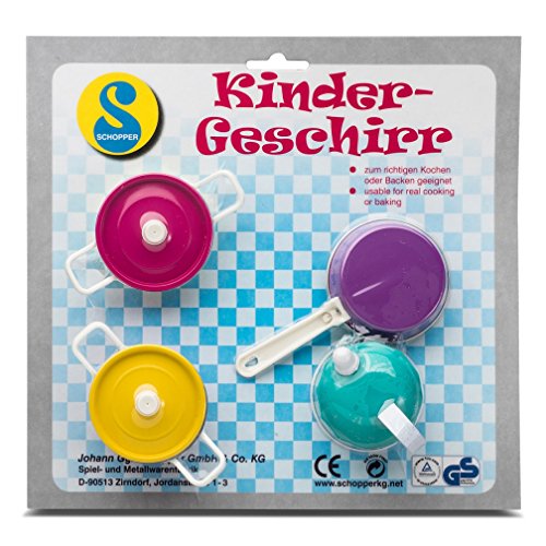 Preisvergleich Produktbild Schopper, 6-teiliges Kinder Kochgeschirr-Set, voll funktionsfähig, bunt