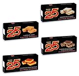 gluten free TURRON 25 Pack Tradicional 4 Uds: Turrón Alicante 250Gr, Turrón Jijona 250Gr, Turrón Yema Tostada 200Gr, Turrón Chocolate Almendras 200Gr. Turrón blando,turrón duro. Almendra calidad suprema.