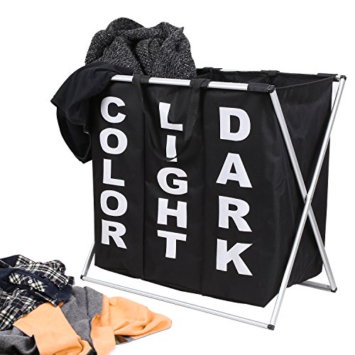 HOMFA Wäschekorb Wäschesortierer Wäschebox Wäschesammler Wäschesack Wäschetruhe Wäschekiste Fassungsvermögen 125L, 60x36x58cm - 4