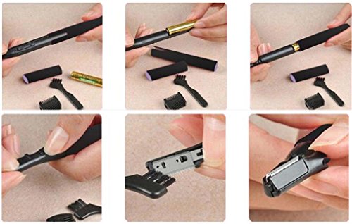 Elektrischer Augenbrauen Trimmer , Portable Gesichts Haar Trimmer, CIDBEST® Bikini Trimmer , Elektrische Dame Facial Shaver, Augenbrauen Haar Entferner Former, mit Augenbraue Trimmen Kamm Frauen-Effektiv Unerwünschte Gesicht Body Haare entfernen (Batterie eingeschlossen) - 5