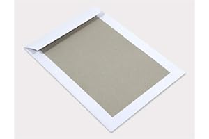Netuno 100x pochettes d'expédition blanches C4 229×324 mm 400g enveloppe grande avec dos en carton gris enveloppes d'expédition rabat droit adhésif avec bande détachable à dos en carton