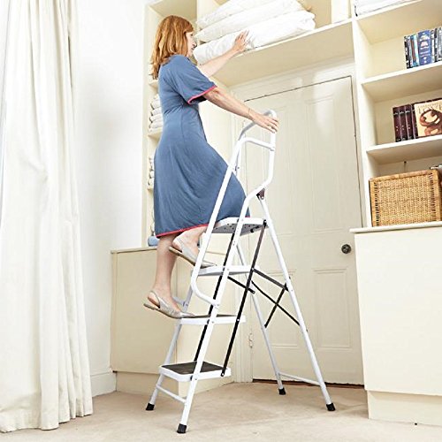 Sicherheitsleiter mit 4 Stufen, zusammenklappbar - 3