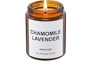 ANSOYER Velas de Masaje - Hidratación y Nutrición para SPA en Casa - Regalo increíble para Mujeres y Hombres - 128g (manzanilla lavanda)