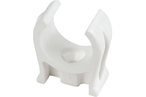 Merriway BH01892 15 mm Clip - tubería de plástico blanco (25 unidades)