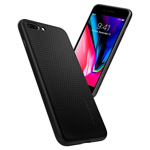 Spigen Liquid Armor - Funda iPhone 8 Plus 2017 Funda iPhone 7 Plus 2016
con Gel de Silicona Negro