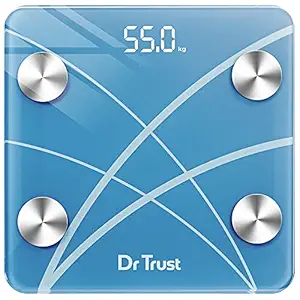Dr Trust Digital Smart Connect Bluetooth Fitness Body Composition Monitor Fat Analyzer Electronic Weight Machine and Weighing Scale (Blue)-519
