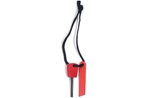 AoE Performance Mini Magnesium Flint Fire Starter Striker Spark Lighter Outdoor Camping Kit (Red)