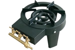 Ribiland Réchaud à gaz 2 feux quadripatte en fonte 8kw prf390