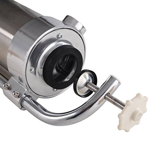 3,6L Wurstfüllmaschine Wurstspritze Wurstpresse Wurstfüller Edelstahl Inkl. Fülltüllen - 7